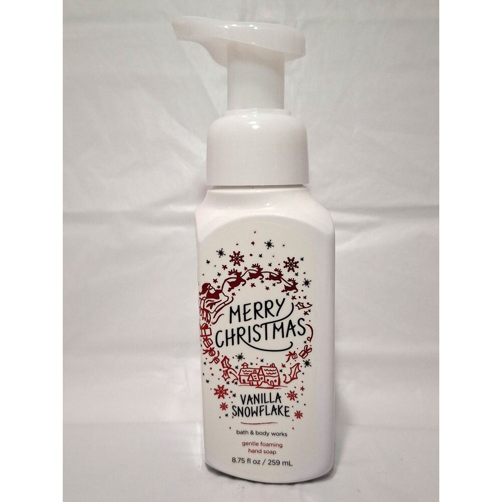 Bath & Body Works Foaming Hand Soap Merry Christmas Vanilla Snowflake 8.75oz